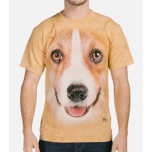 The Mountain Tee Corgi Face Tshirt Size Medium